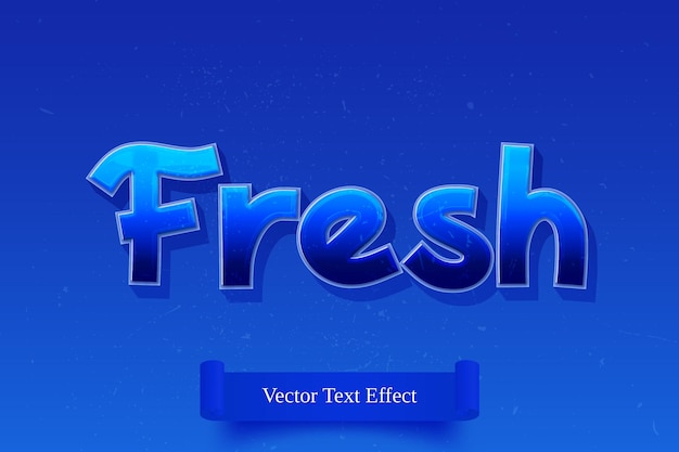 Vector efecto de texto editable de agua azul