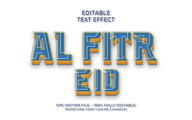 Efecto de texto editable al fitr eid