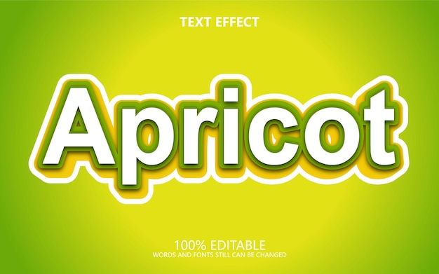 Efecto de texto editable albaricoque