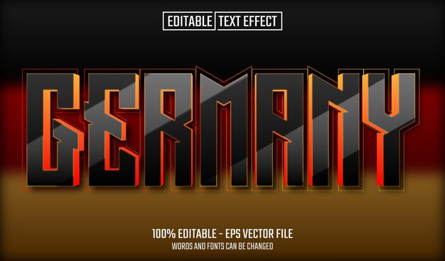 efecto de texto editable de Alemania