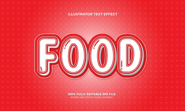 Efecto de texto editable de alimentos