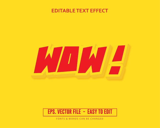 Efecto de texto editable amarillo cómico 3D