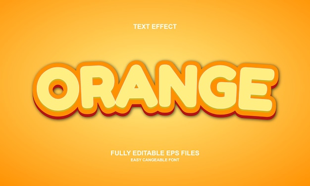 Efecto de texto editable amor naranja.