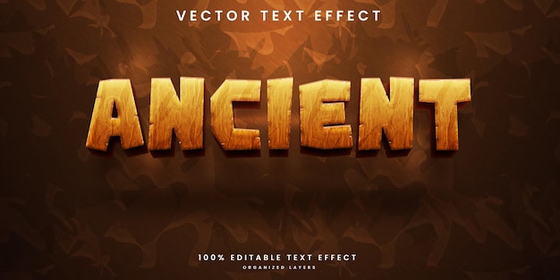 Vector efecto de texto editable antiguo