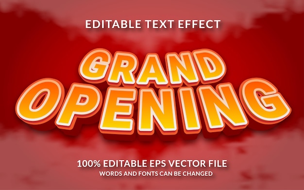 Efecto de texto editable de apertura