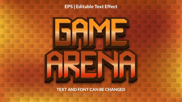 efecto de texto editable de arena de juego