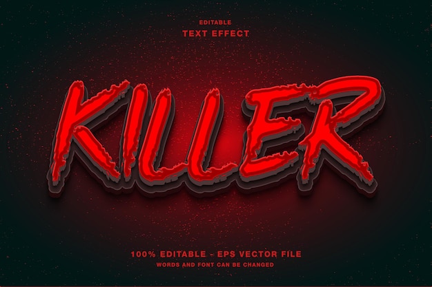 Efecto de texto editable asesino