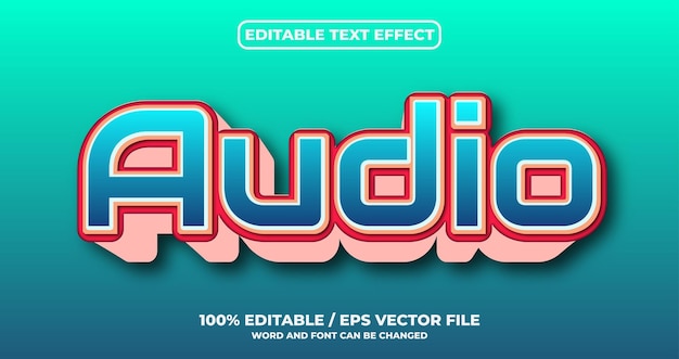 Efecto de texto editable de audio