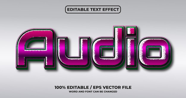 Efecto de texto editable de audio