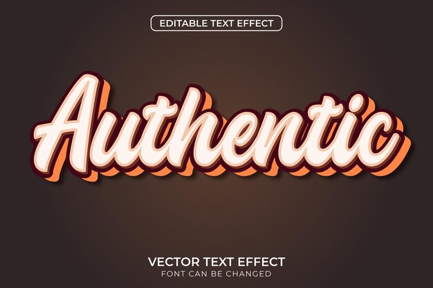 Vector efecto de texto editable auténtico