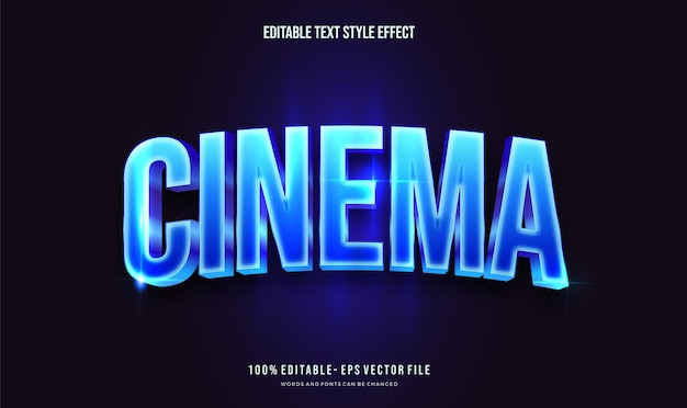Efecto de texto editable azul Efecto de estilo de texto archivos vectoriales de fuentes editables