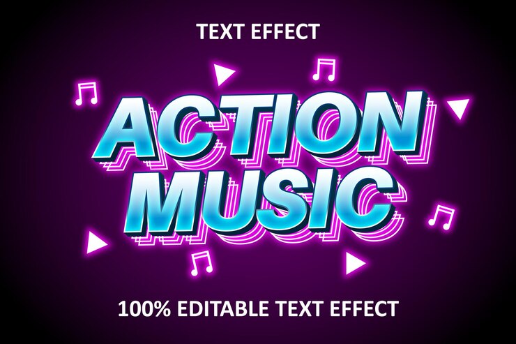 Vector efecto de texto editable azul pink light