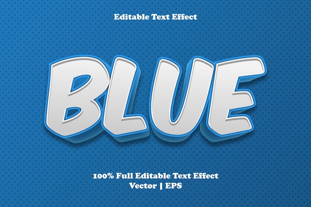 Efecto de texto editable azul