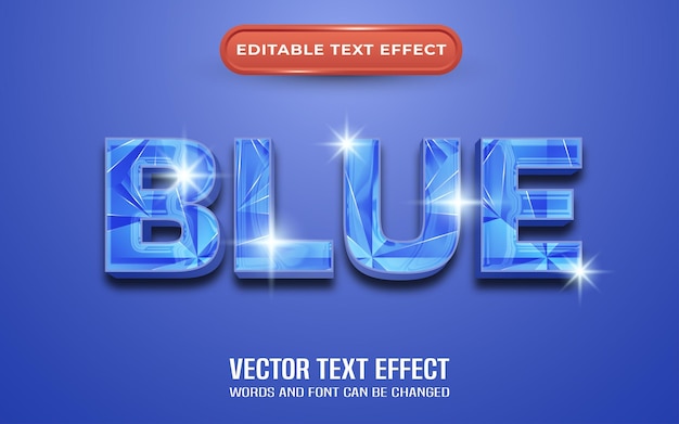 Efecto de texto editable azul