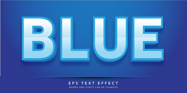 efecto de texto editable azul