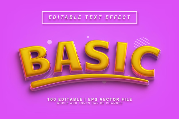 Efecto de texto editable básico