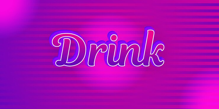 Vector efecto de texto editable para bebidas