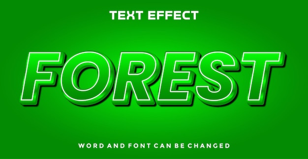 Efecto de texto editable para el bosque