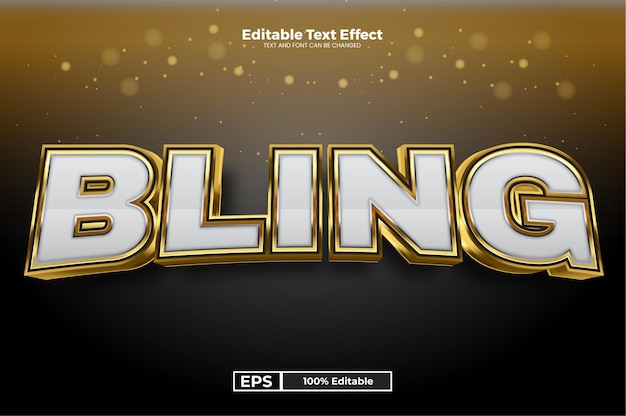 Efecto de texto editable brillante en estilo de tendencia moderna