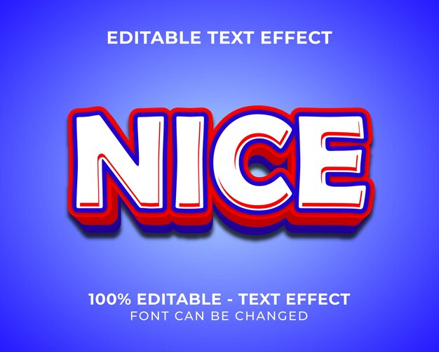 Efecto de texto editable buen efecto de texto 3D con fondo azul