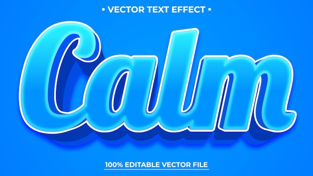 Efecto de texto editable Calm Colorful Gradient Bold estilo de plantilla de vector premium