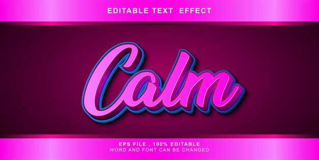 efecto de texto editable calma