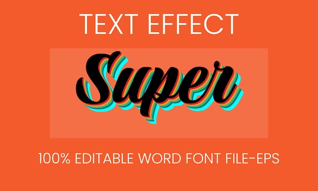 Vector efecto de texto editable para cambiar.