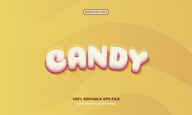 EFECTO DE TEXTO EDITABLE DE CARAMELO