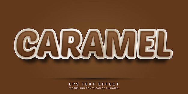 Efecto de texto editable caramelo