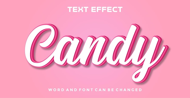 Efecto de texto editable de caramelo