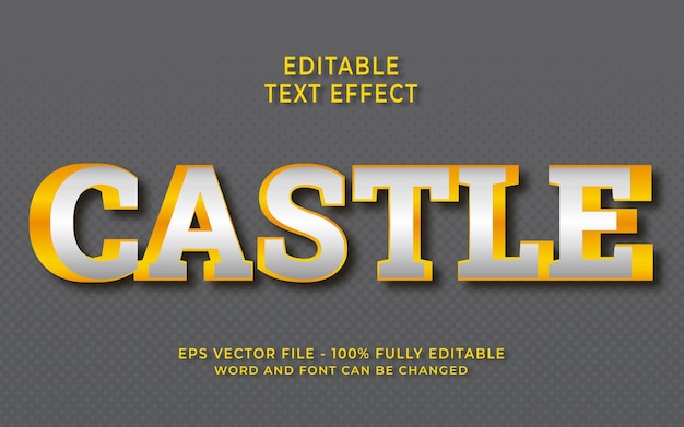 Efecto de texto editable de Castle