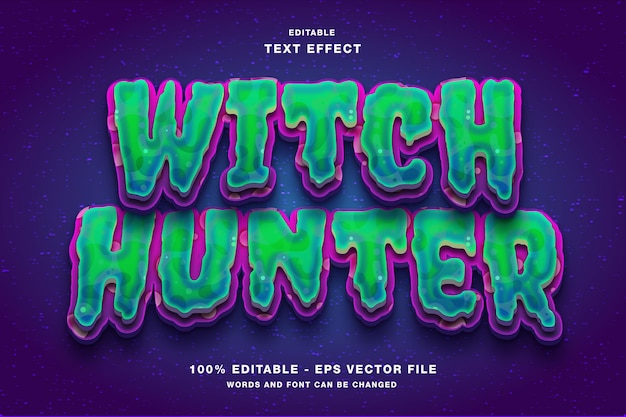 Efecto de texto editable Cazador de brujas