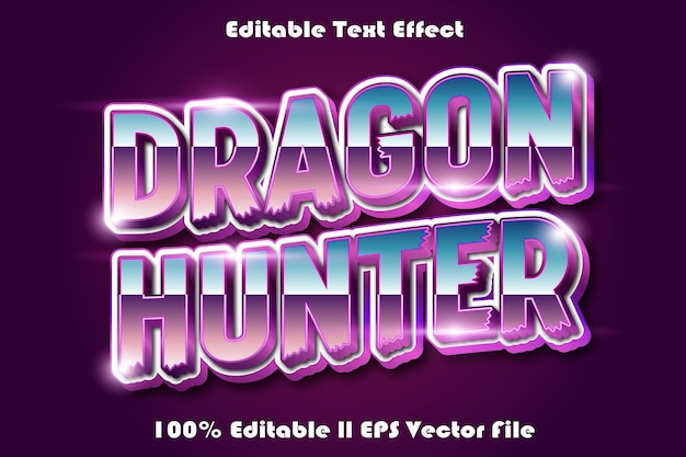 Efecto de texto editable Cazador de dragones