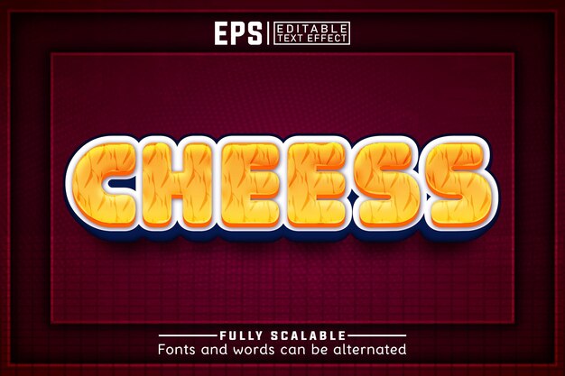 Efecto de texto editable de CHEESS 3d