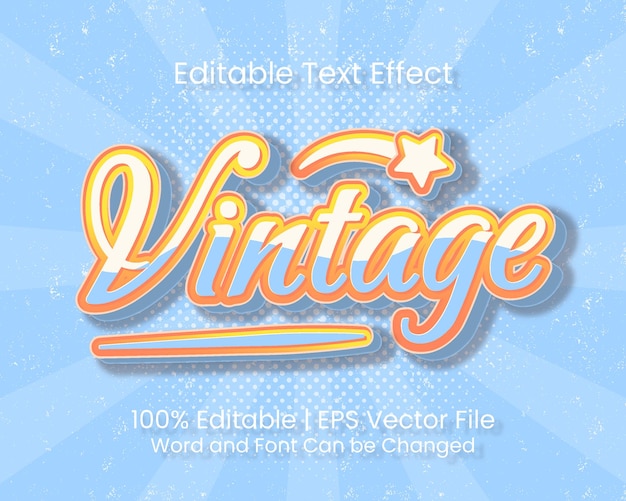 Efecto de texto editable cita vintage vector premium