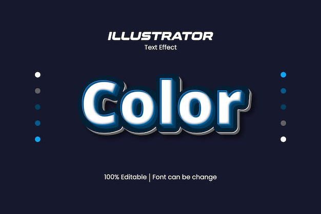 Vector efecto de texto editable en color 3d