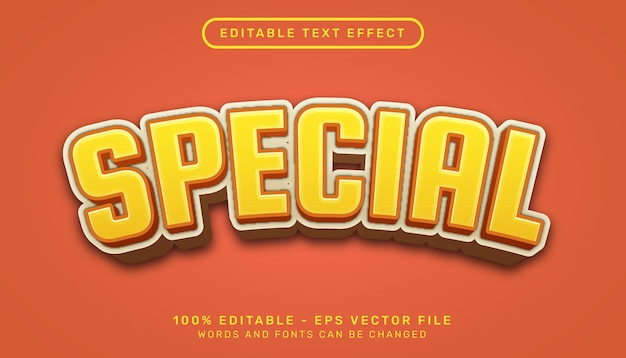 Efecto de texto editable, concepto especial de estilo 3d.