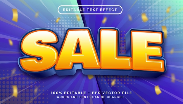 Efecto de texto editable Concepto de estilo de efecto de texto de venta 3d