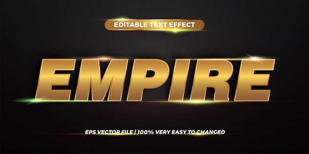 Vector efecto de texto editable - concepto de estilo de texto empire