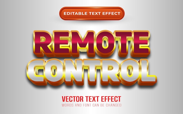 Efecto de texto editable con control remoto