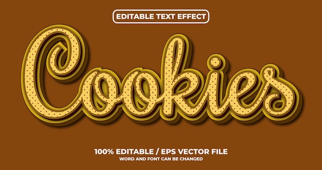 efecto de texto editable de cookies