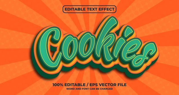 efecto de texto editable de cookies