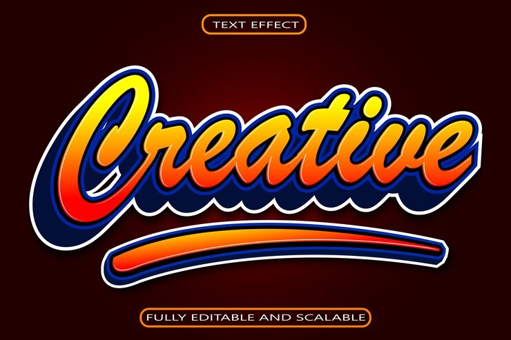 Vector efecto de texto editable creativo estilo moderno en 3 dimensiones