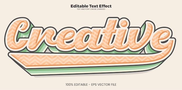 Efecto de texto editable creativo en estilo de tendencia moderna.