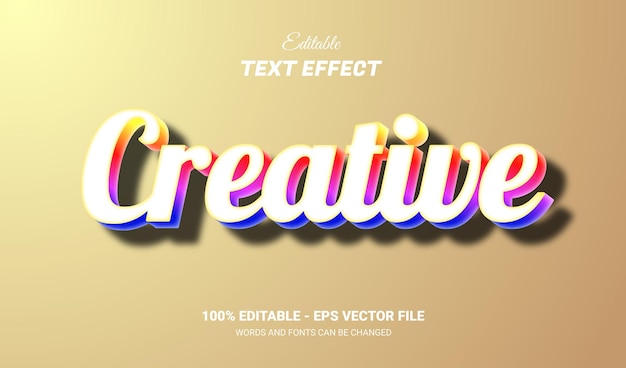 Efecto de texto editable creativo