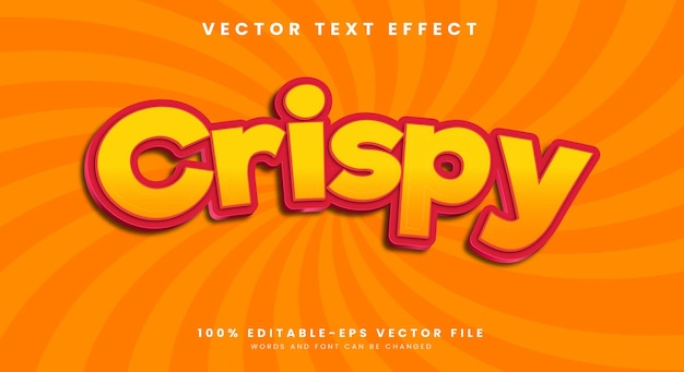 Efecto de texto editable crujiente plantilla con estilo abstracto