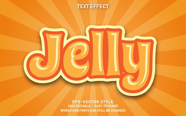 Efecto de texto editable cute jelly