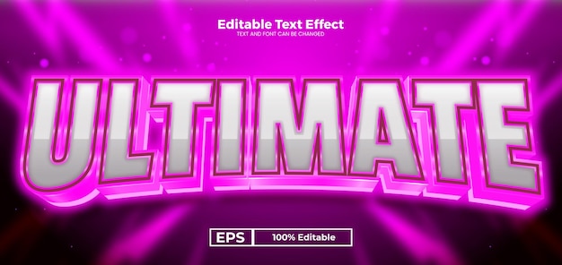 Efecto de texto editable definitivo en estilo de tendencia moderna