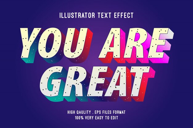 Efecto de texto editable: degradado elegante con efecto granulado