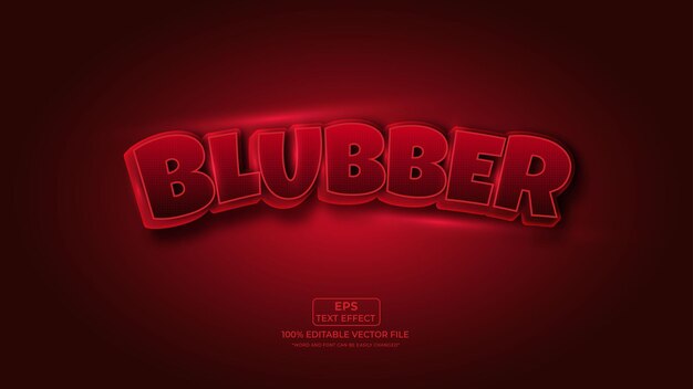 Efecto de texto editable degradado rojo grasa